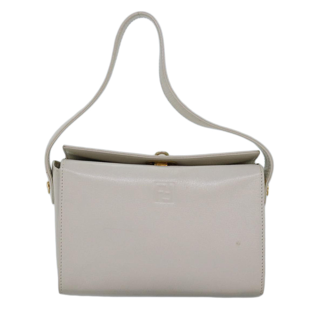 Fendi Grey Leather Shoulder Bag