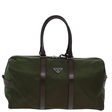 Prada Tessuto Green Synthetic Travel Bag