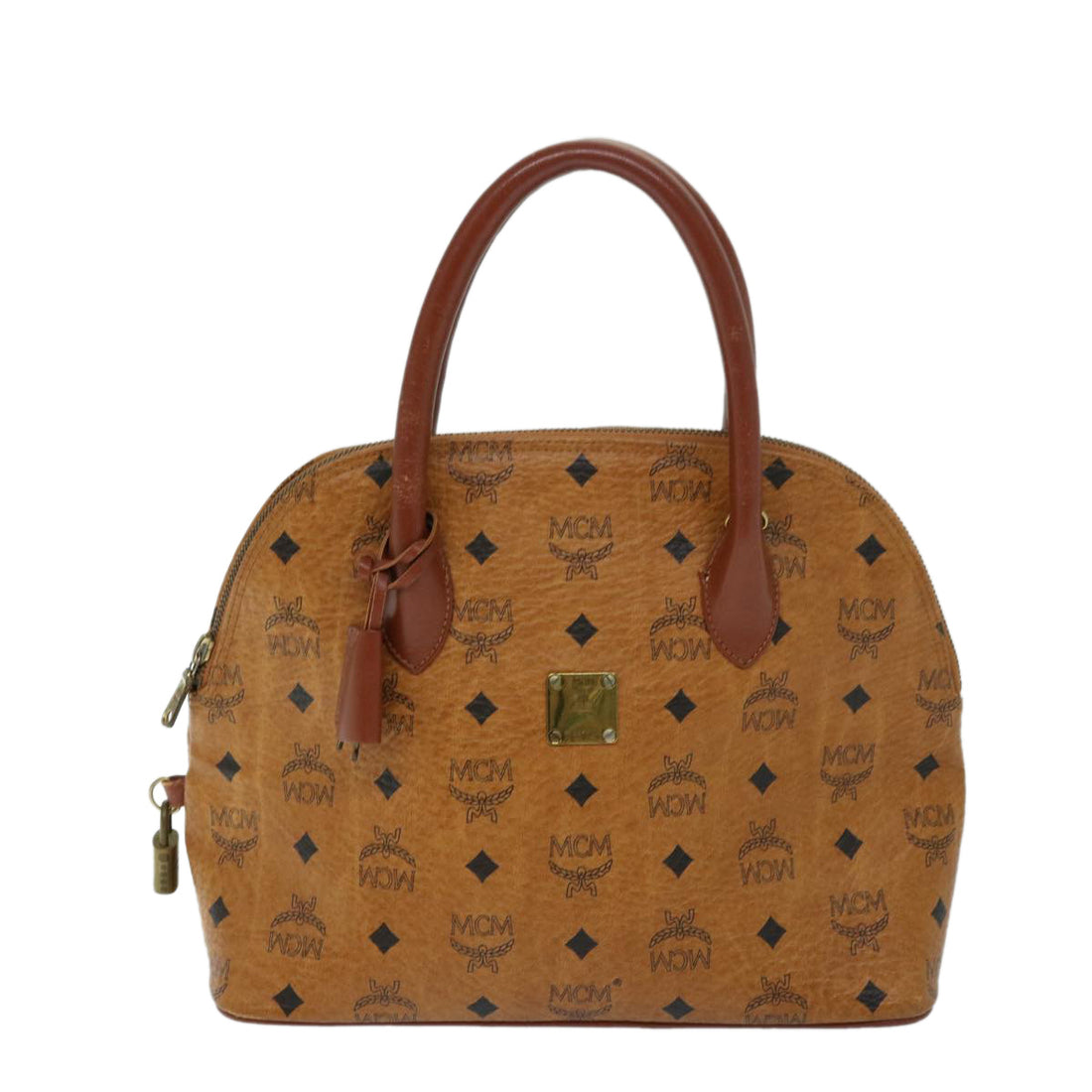 MCM Visetos Brown Calfskin Handbag 