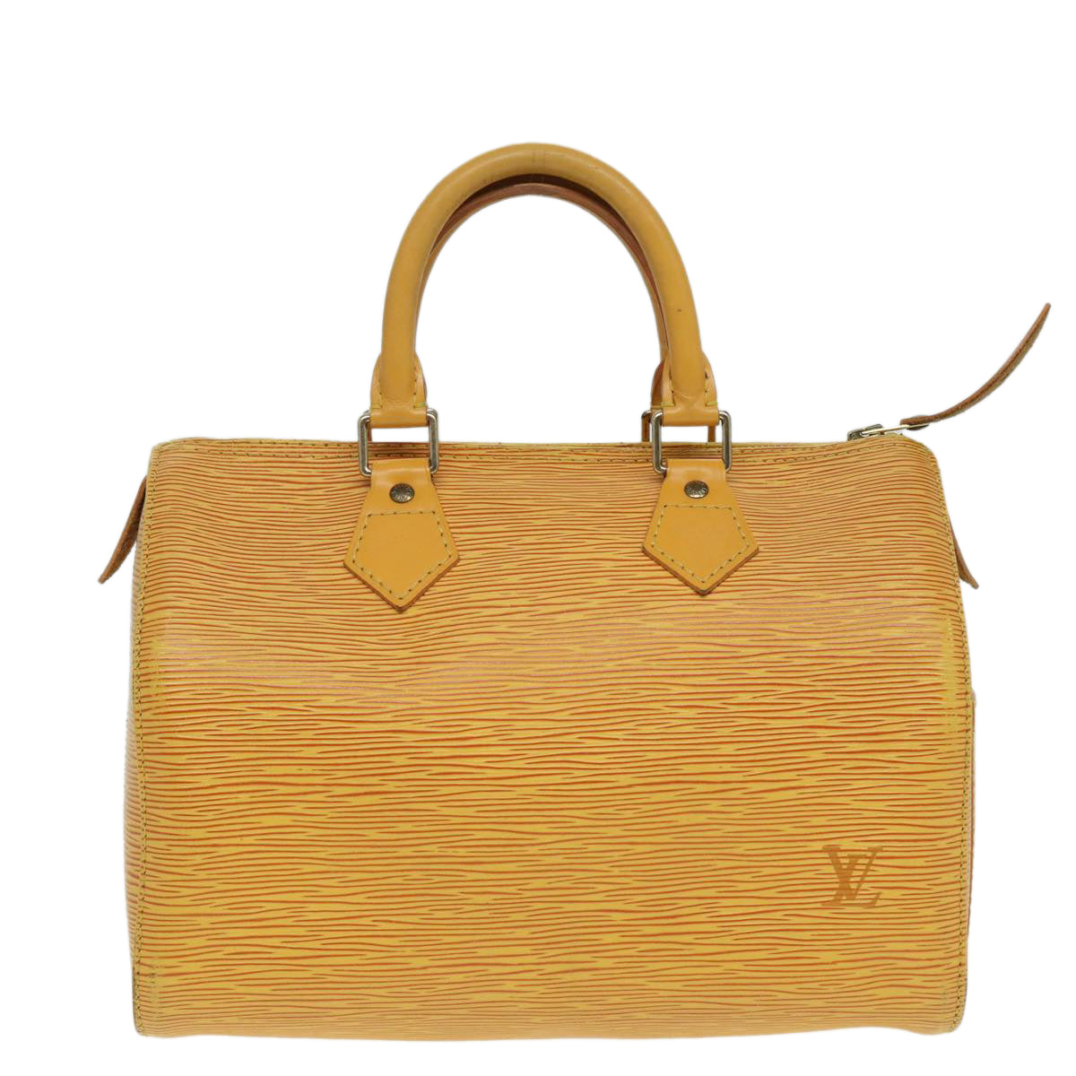 Louis Vuitton Speedy 25 Yellow Leather Handbag 