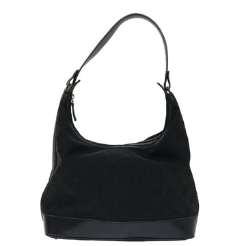 Salvatore Ferragamo Black Canvas Shoulder Bag