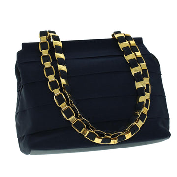 Salvatore Ferragamo Vara Navy Synthetic Shoulder Bag