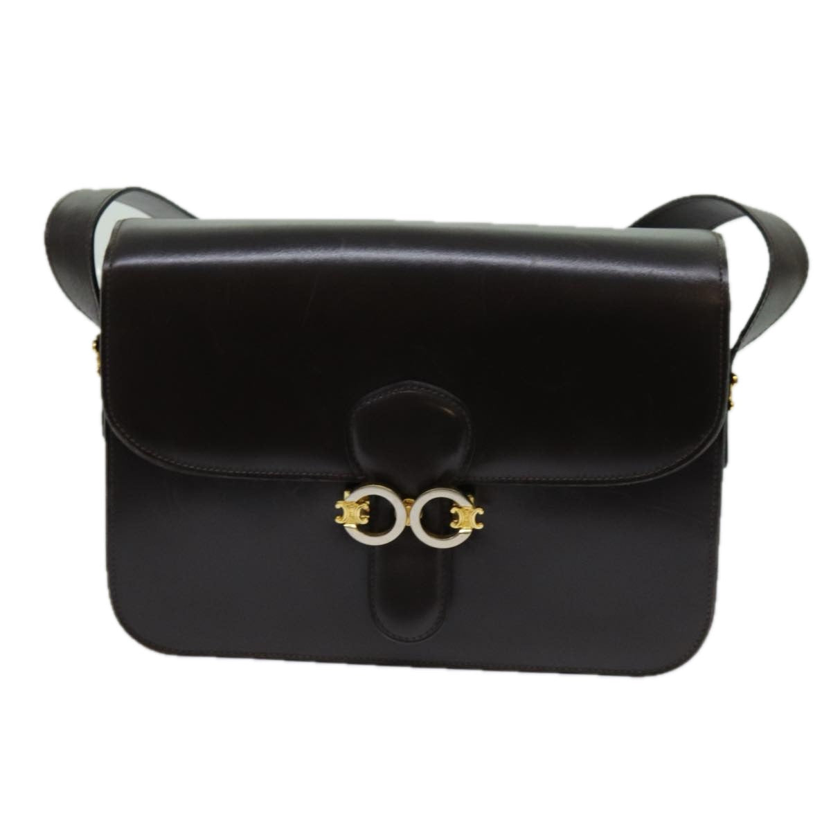 Céline Brown Leather Shoulder Bag