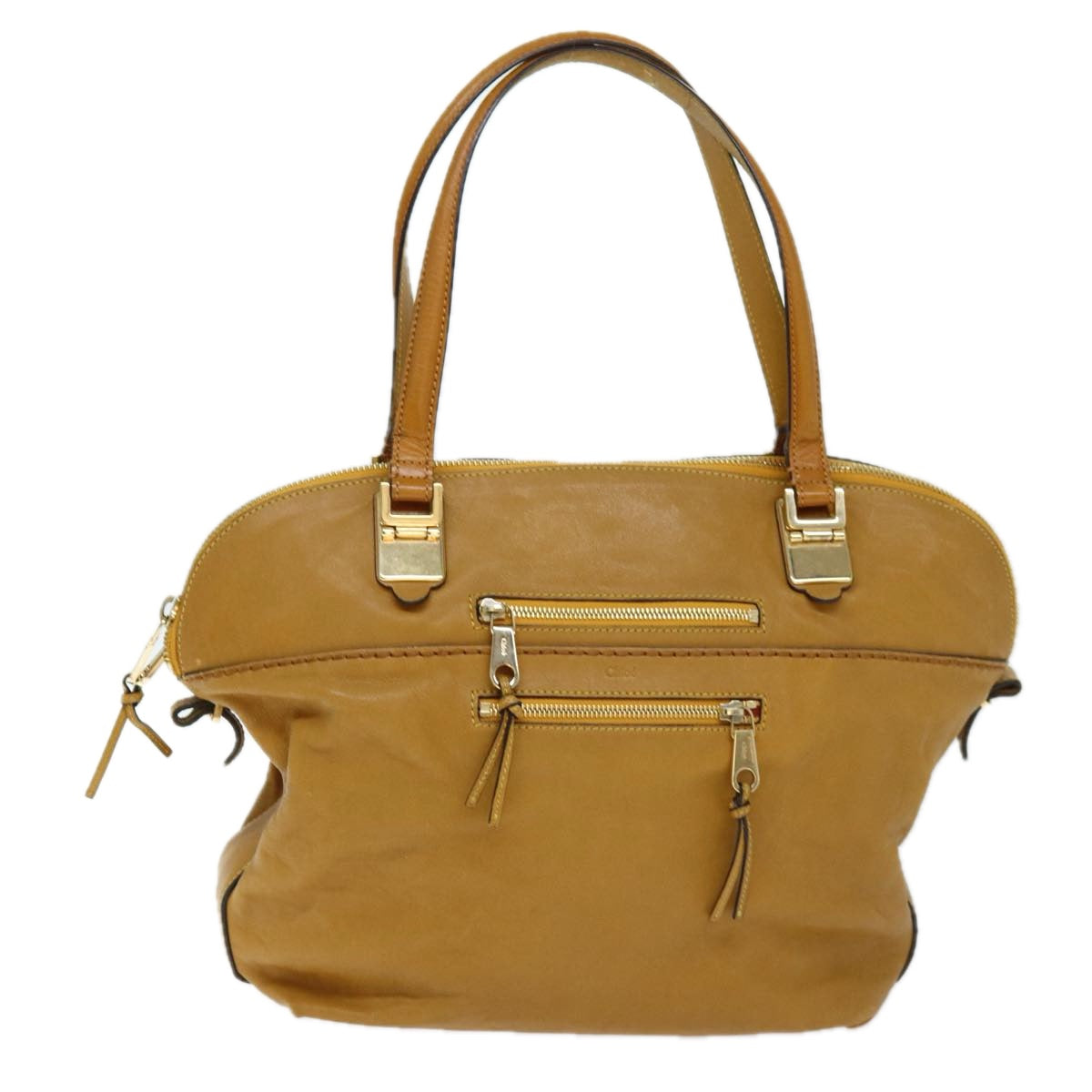 Chloé Angie Beige Leather Handbag 