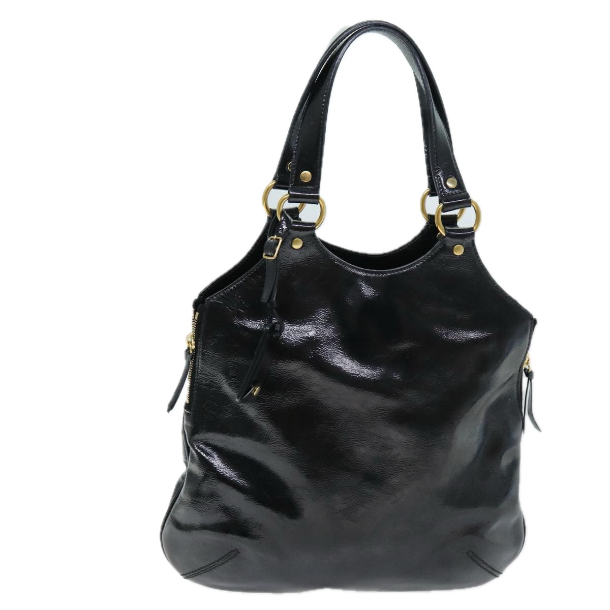 Saint Laurent Metropolis Black Patent Leather Handbag 