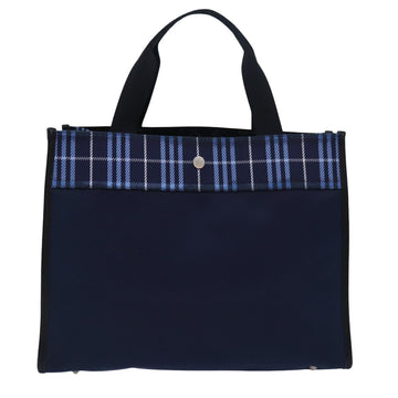 Burberry Nova Check Navy Synthetic Tote Bag