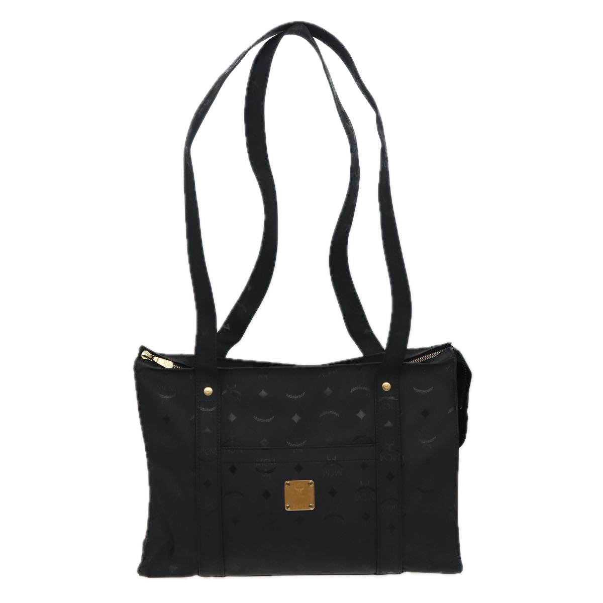 MCM Visetos Black Synthetic Tote Bag