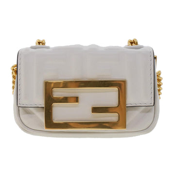 Fendi White Leather Shoulder Bag