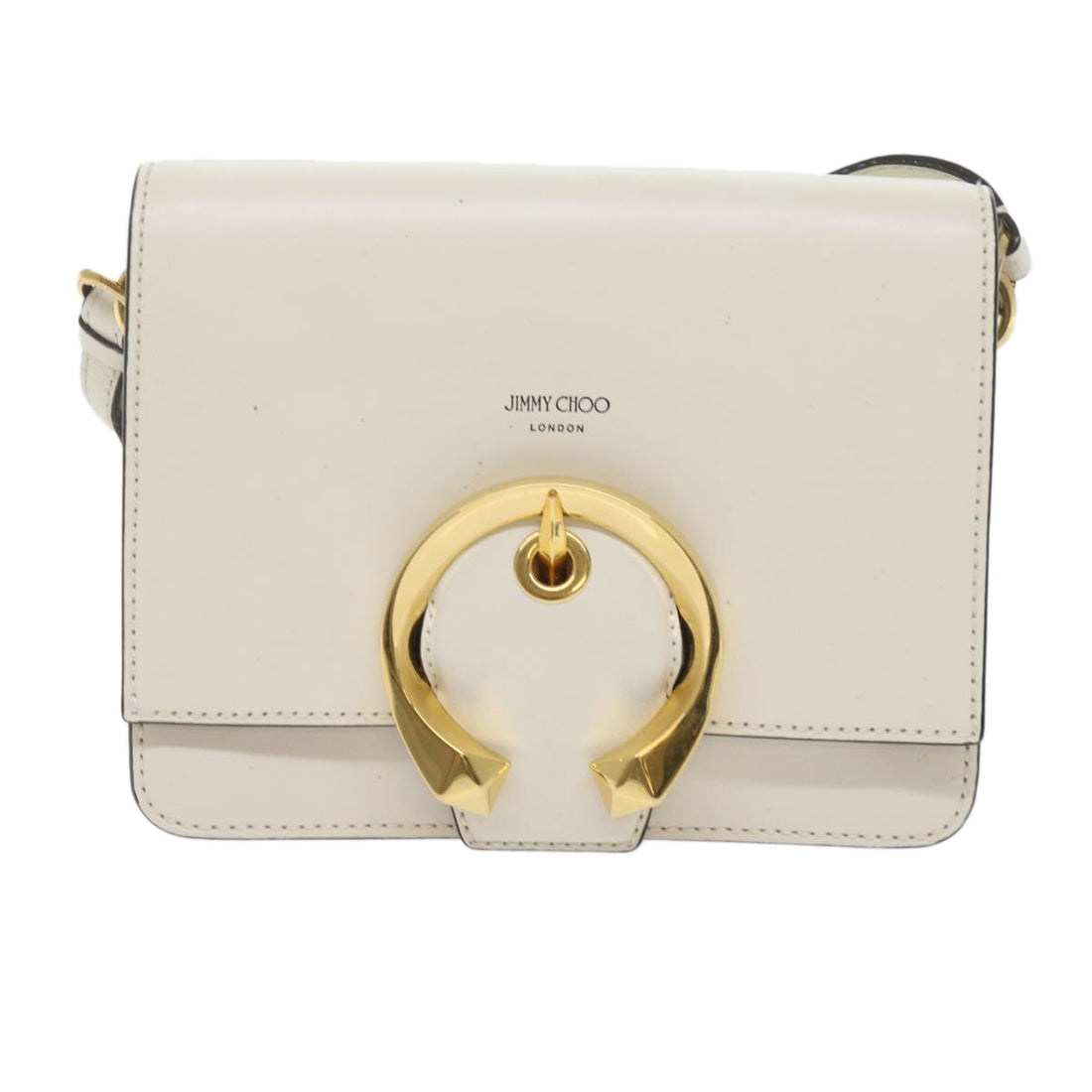 Jimmy Choo Madeline White Leather Shoulder Bag