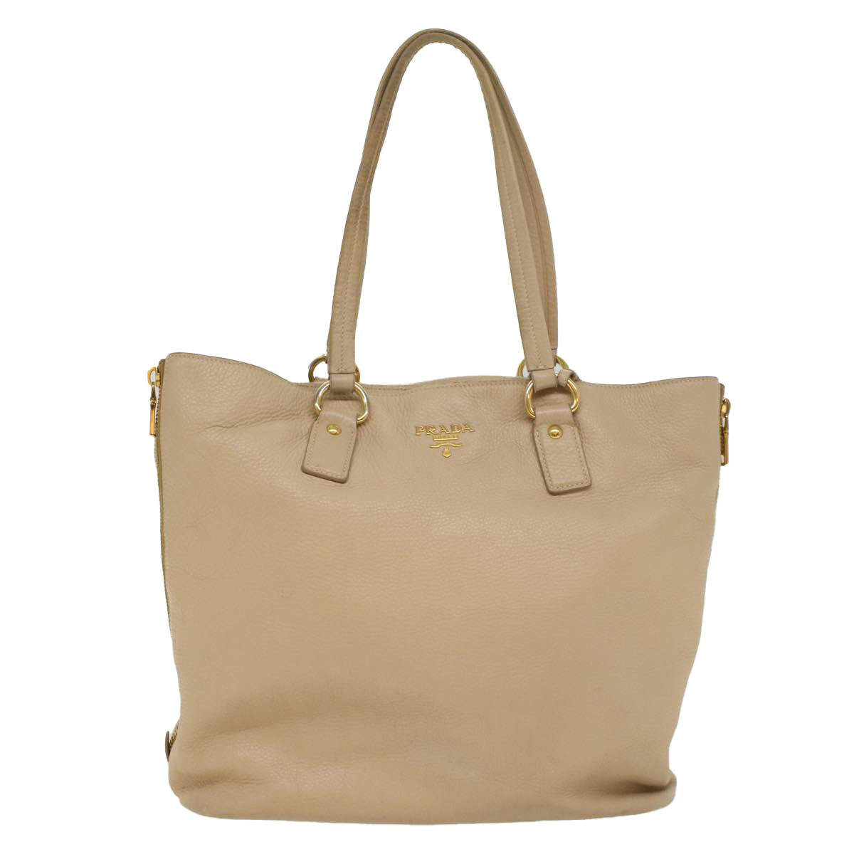 Prada Saffiano Beige Leather Shoulder Bag