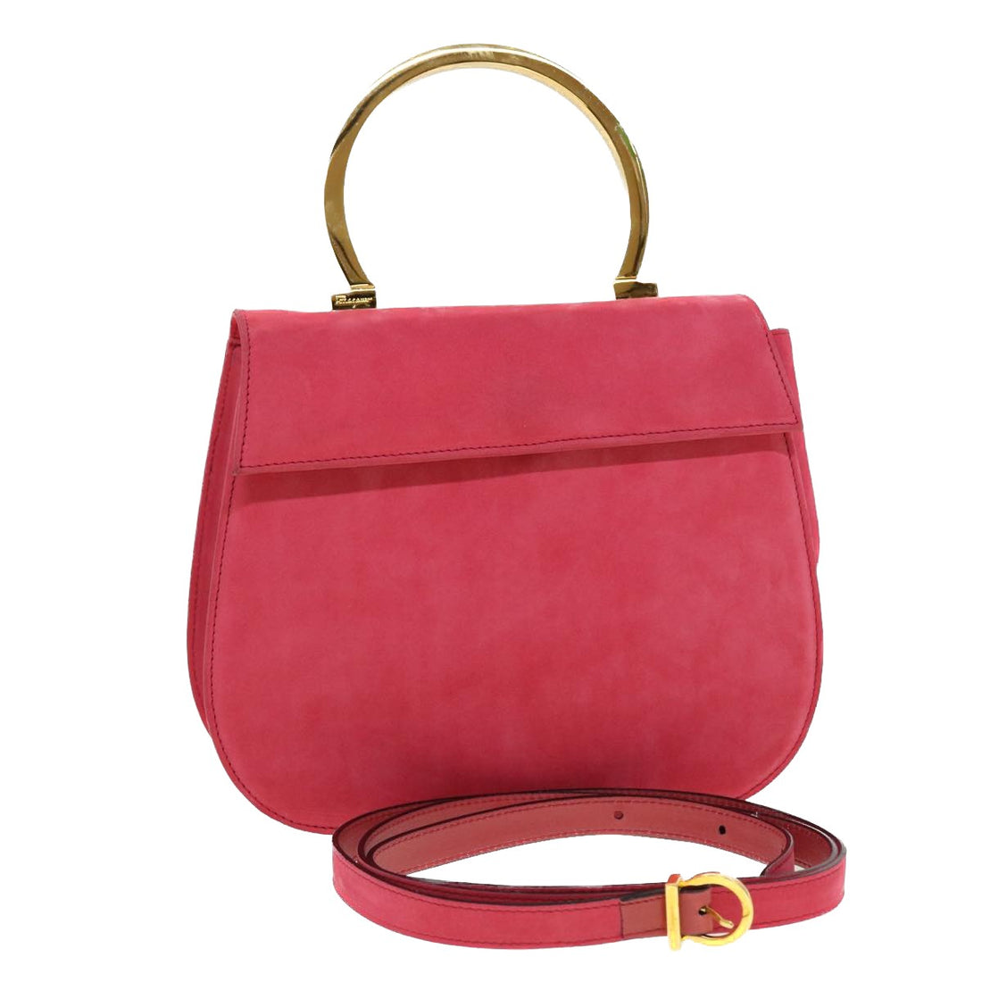 Salvatore Ferragamo Pink Suede Handbag 