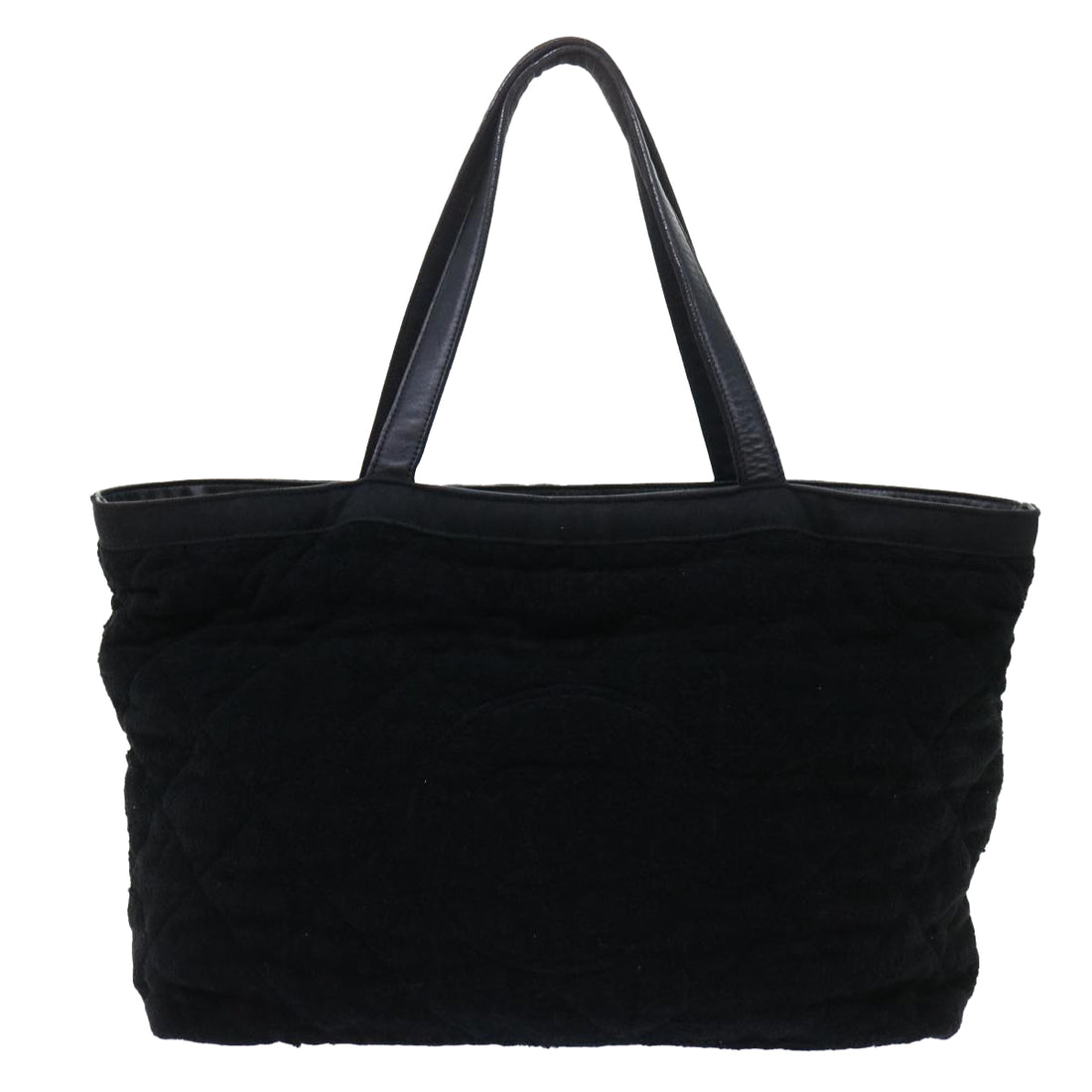 Chanel Cabas Black Wool Tote Bag