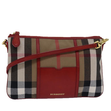 Burberry House Check Red Canvas Shoulder Bag