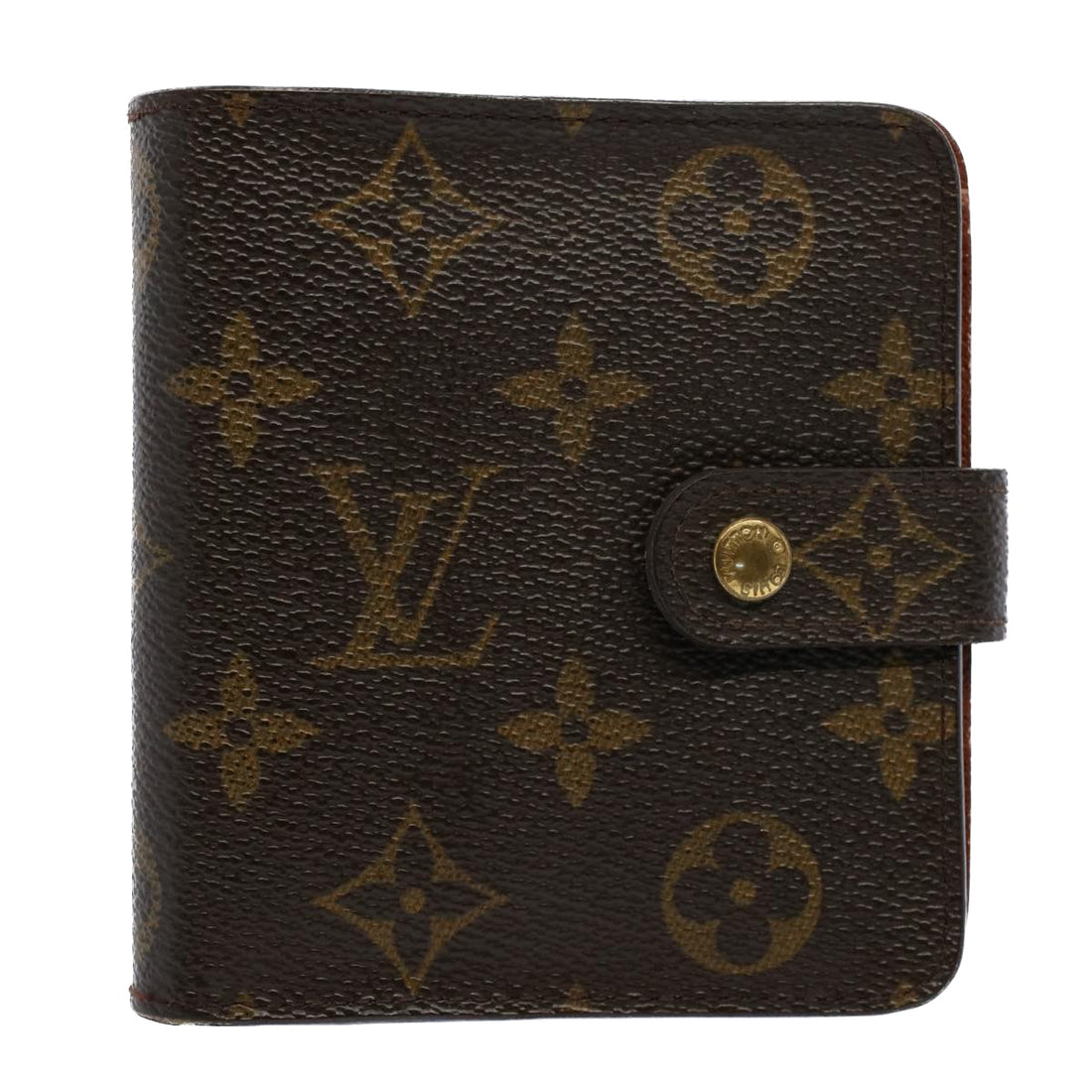 Louis Vuitton Compact zip Brown Canvas Wallet 