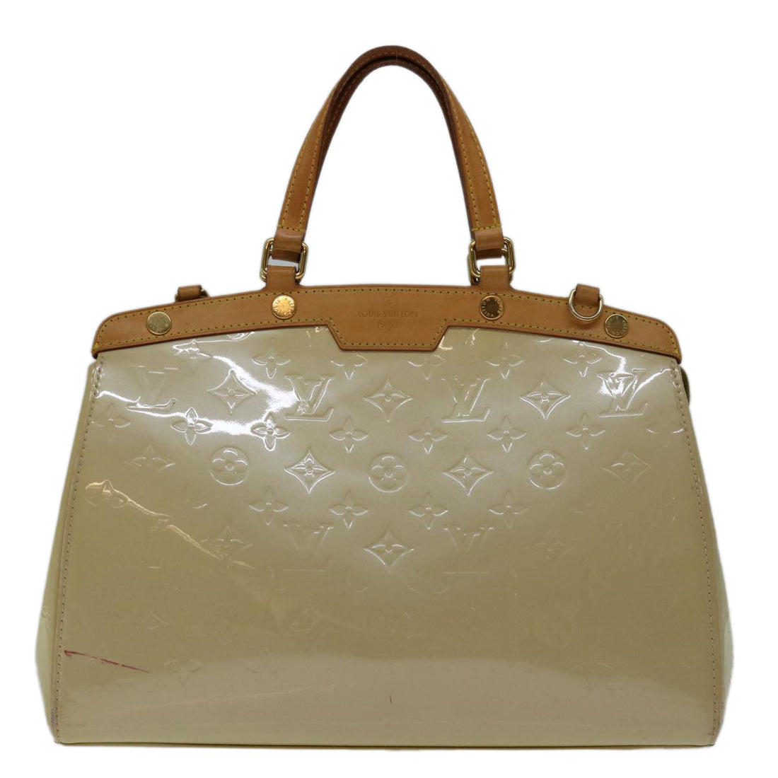 Louis Vuitton Blair Beige Patent Leather Handbag 