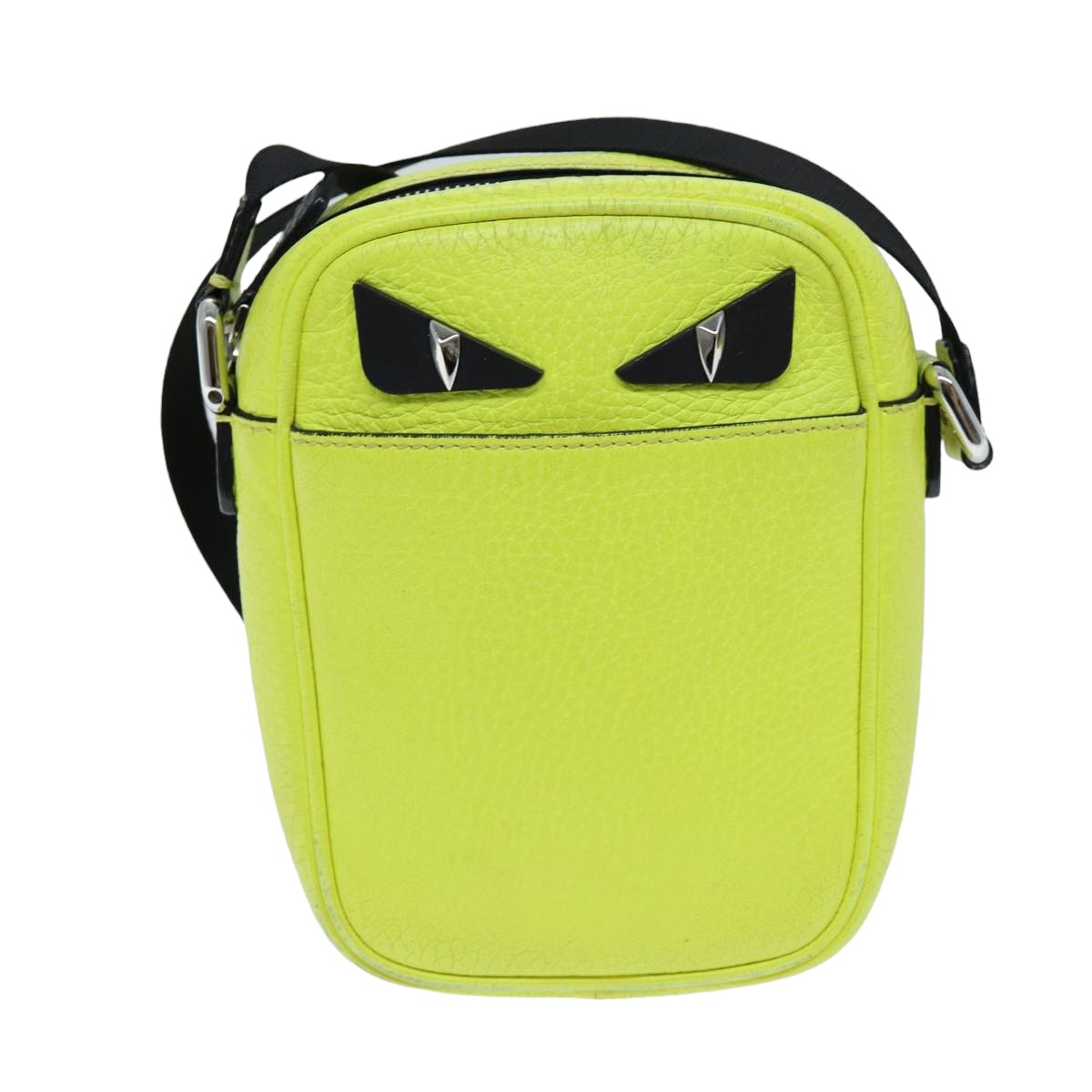 Fendi Monster Yellow Leather Shoulder Bag