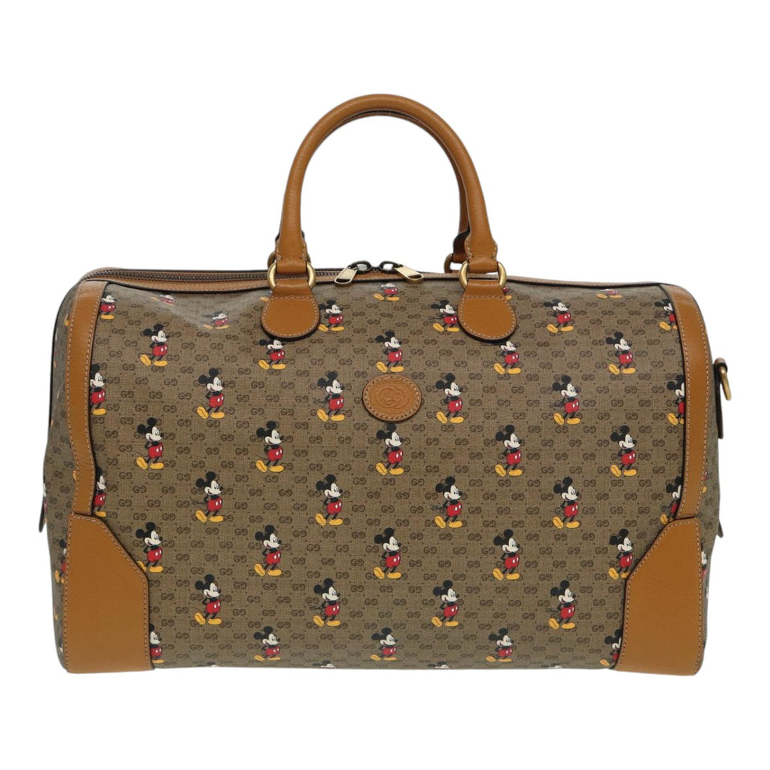 Gucci Disney X Gucci Brown Leather Travel Bag