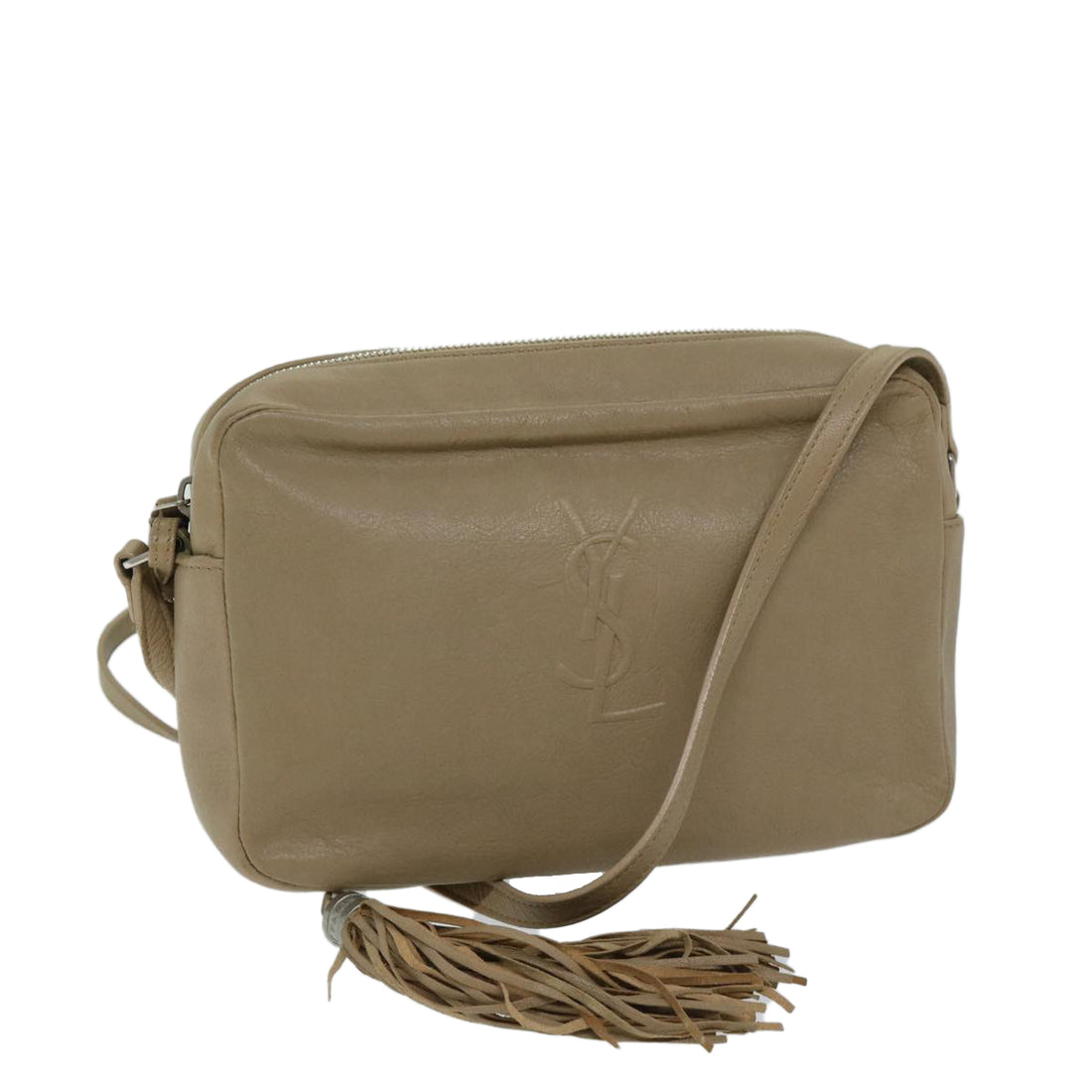 Saint Laurent Lou Beige Leather Shoulder Bag