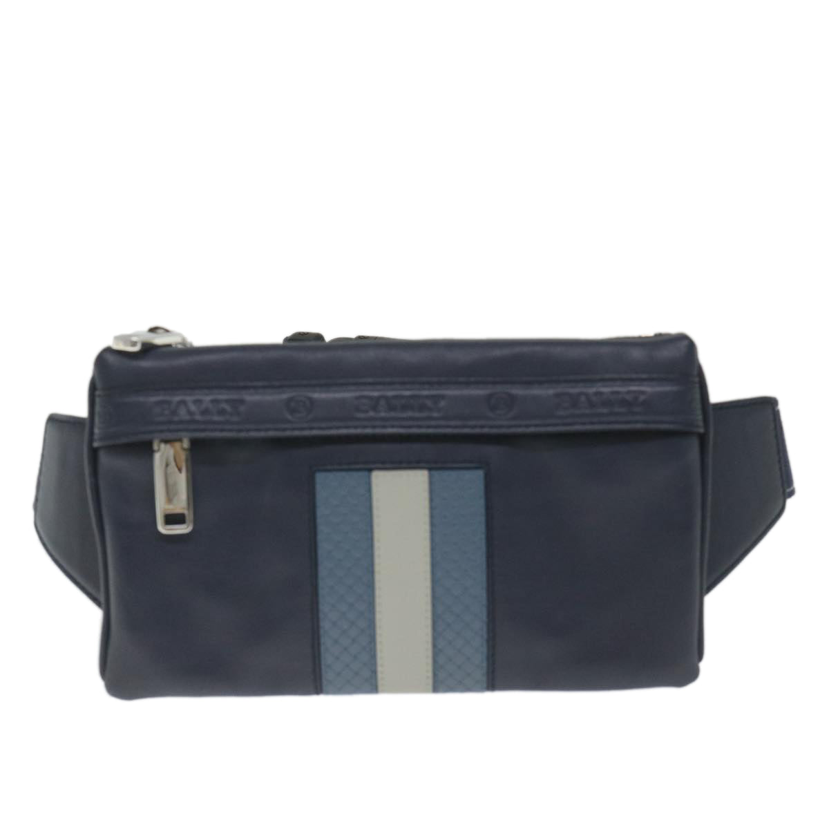 Bally Navy Leather Shoulder Bag