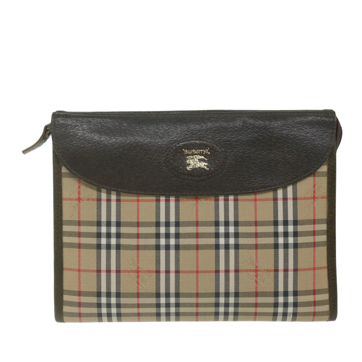 Burberry Beige Canvas Clutch Bag