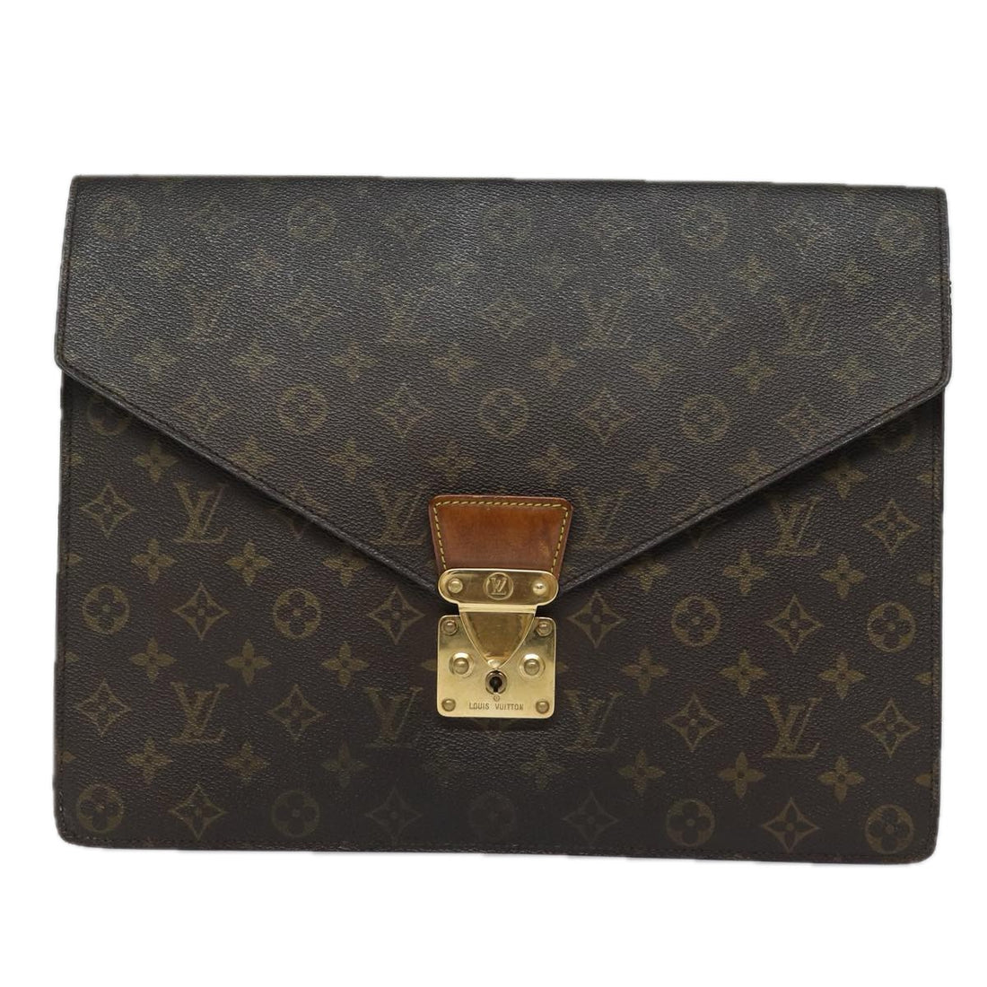 Louis Vuitton Senateur Brown Canvas Briefcase Bag