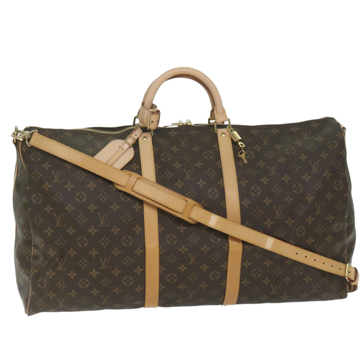 Louis Vuitton Keepall Bandoulière 60 Brown Canvas Shoulder Bag