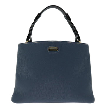 Bally Lucyle Navy Leather Handbag 