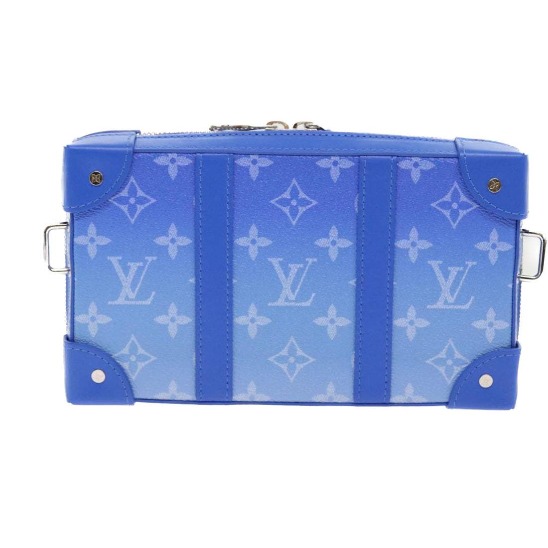 Louis Vuitton Soft Trunk Blue Canvas Shoulder Bag