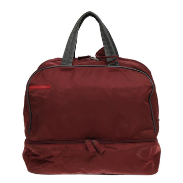 Prada Tessuto Burgundy Synthetic Travel Bag