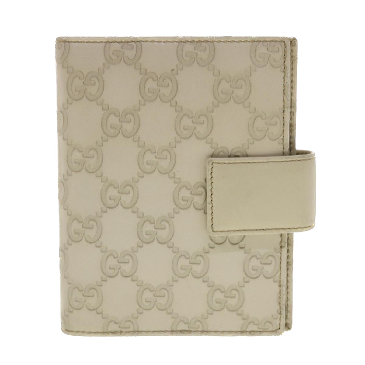 Gucci -- White Leather Wallet 