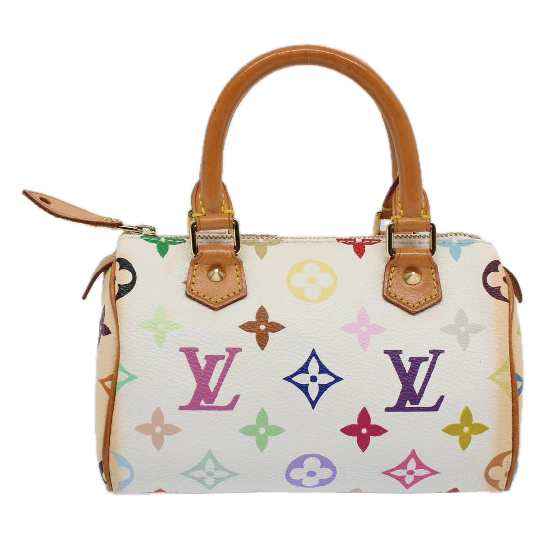 Louis Vuitton Mini speedy White Canvas Handbag 