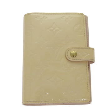 Louis Vuitton Agenda PM Beige Patent Leather Wallet 