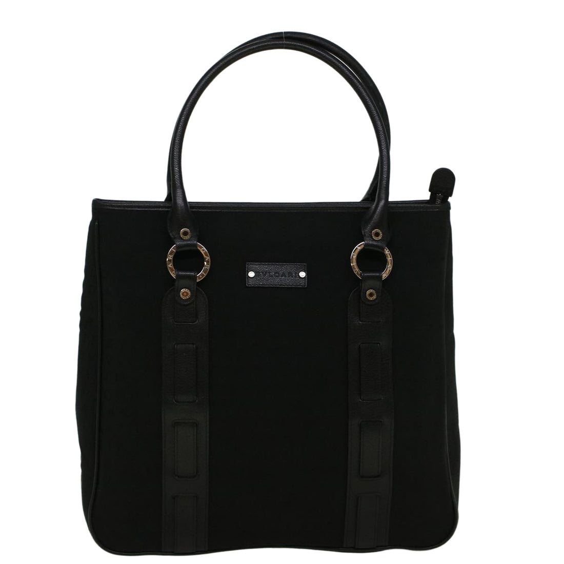 Bulgari Black Canvas Tote Bag