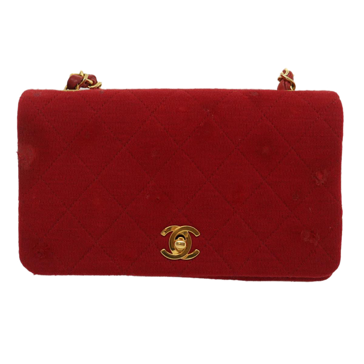 Chanel Red Pony-Style Calfskin Handbag 