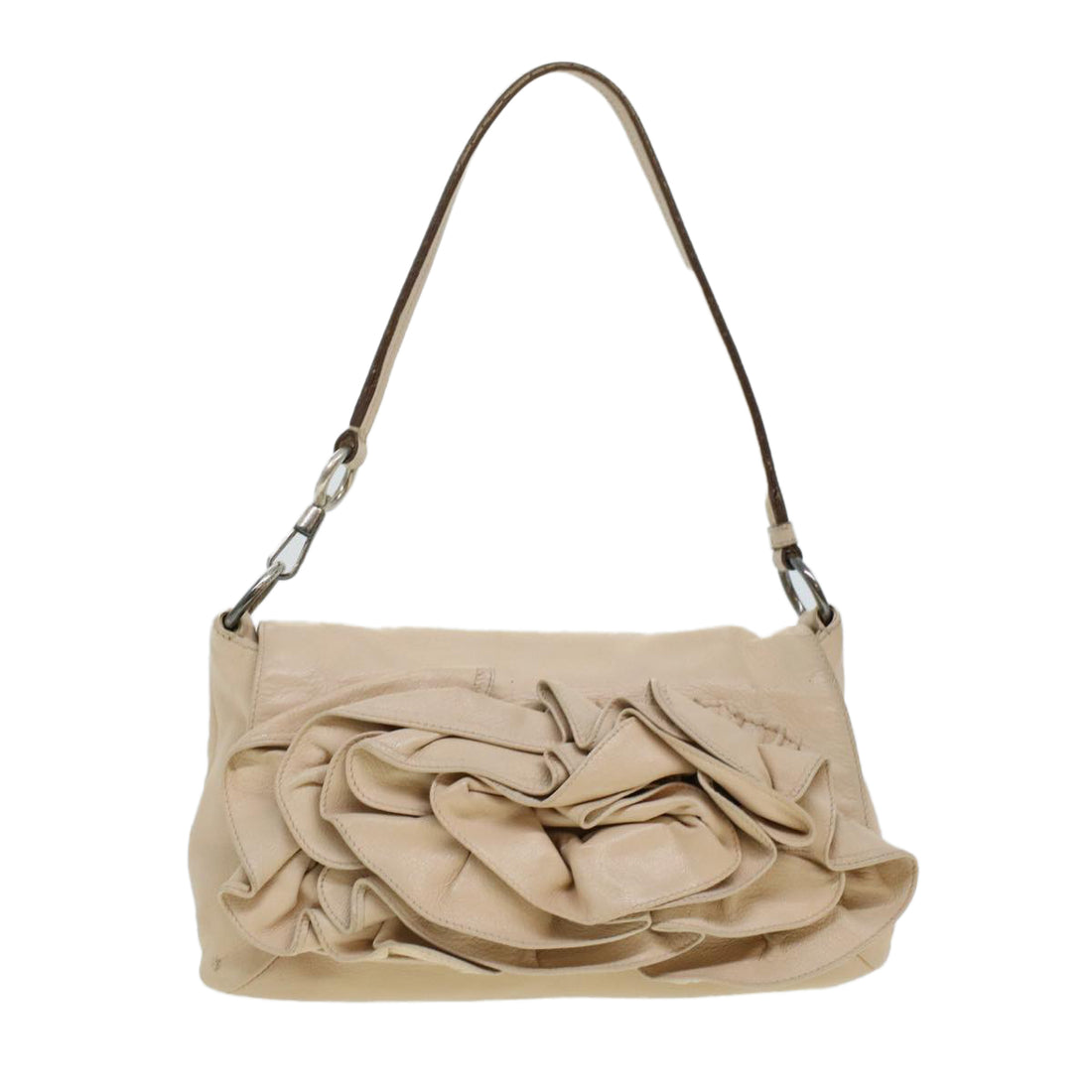 Yves Saint Laurent Beige Leather Shoulder Bag