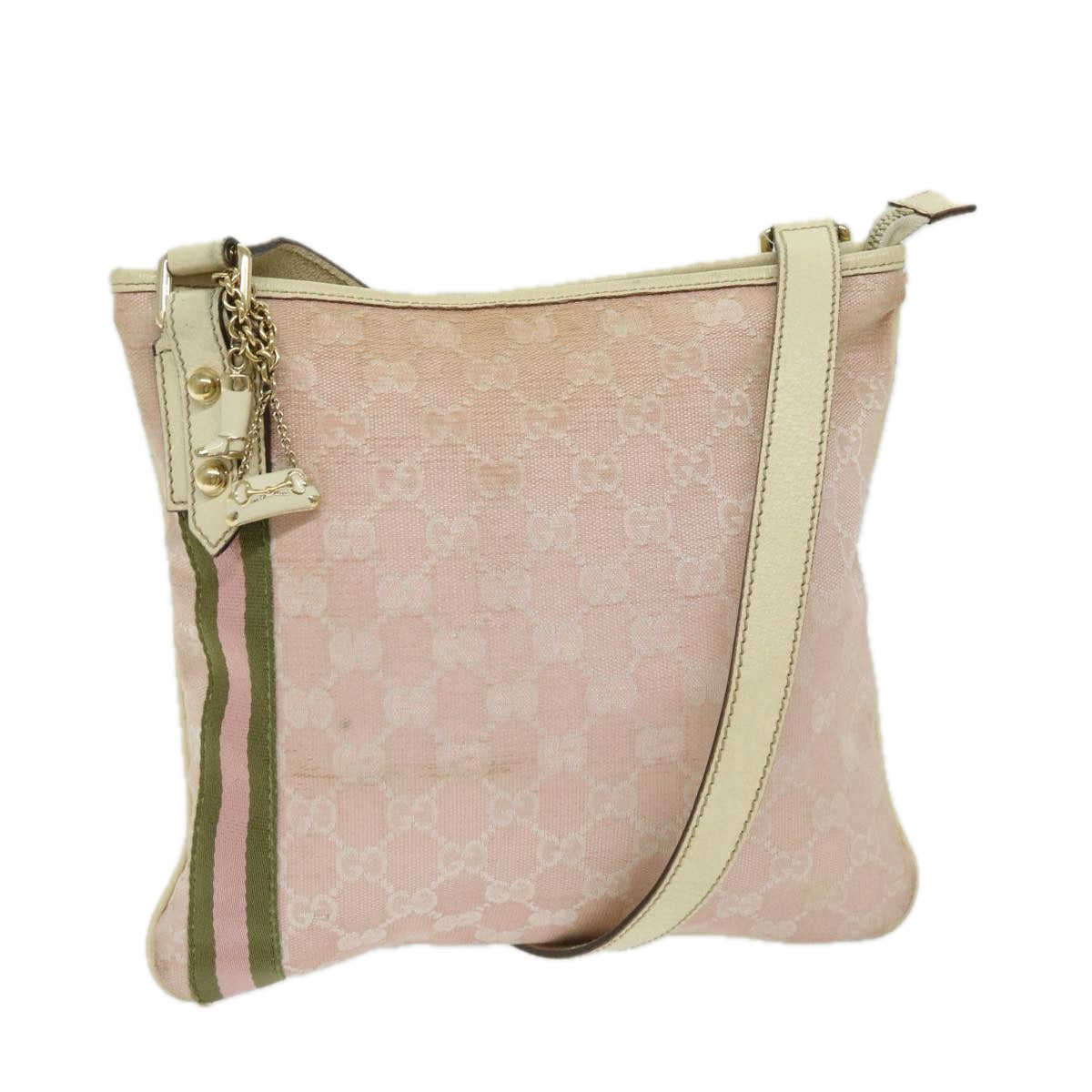 Gucci Pink Canvas Shoulder Bag