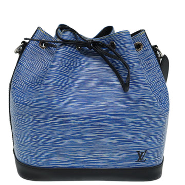 Louis Vuitton Petit Noé Blue Patent Leather Shoulder Bag