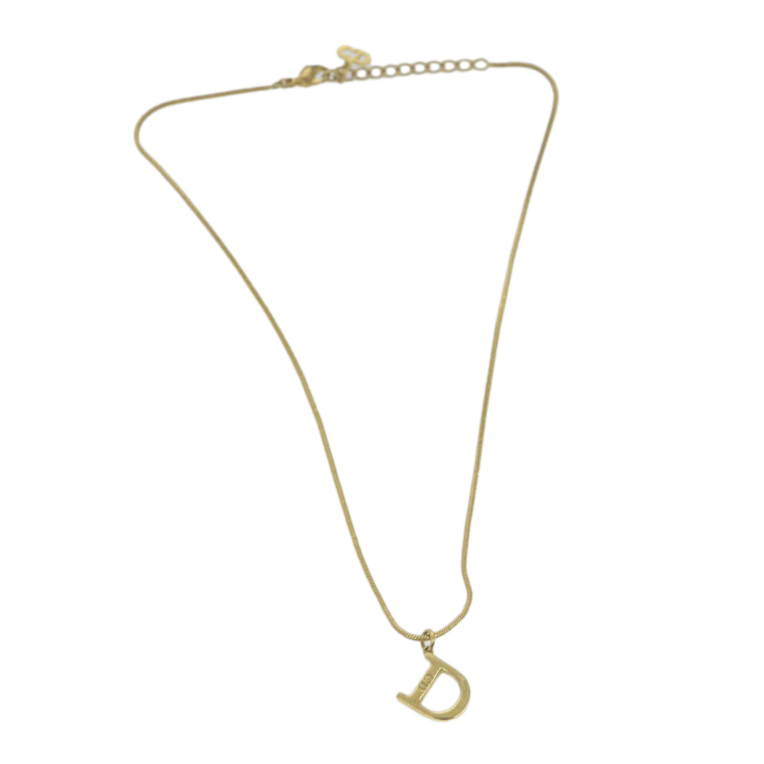 Dior D Gold Metal Necklace 