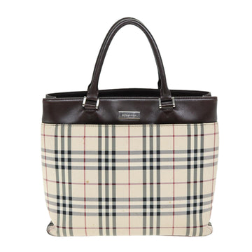 Burberry Nova Check Beige Polyester Handbag 