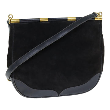 Gucci Navy Suede Shoulder Bag