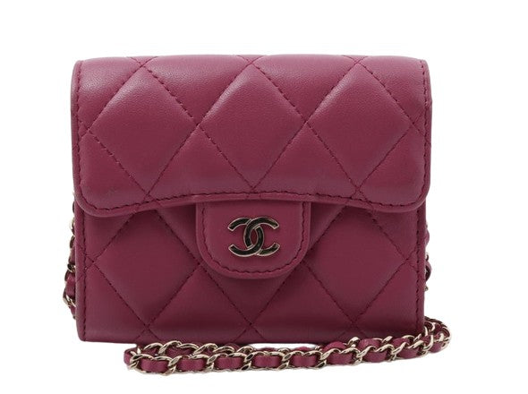 Chanel Pink Leather Shoulder Bag