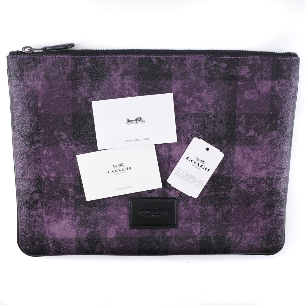 Coach Purple Canvas Clutch Bag