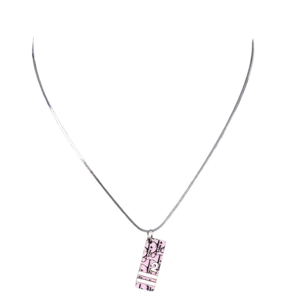 Dior Trotteur Silver Metal Necklace 