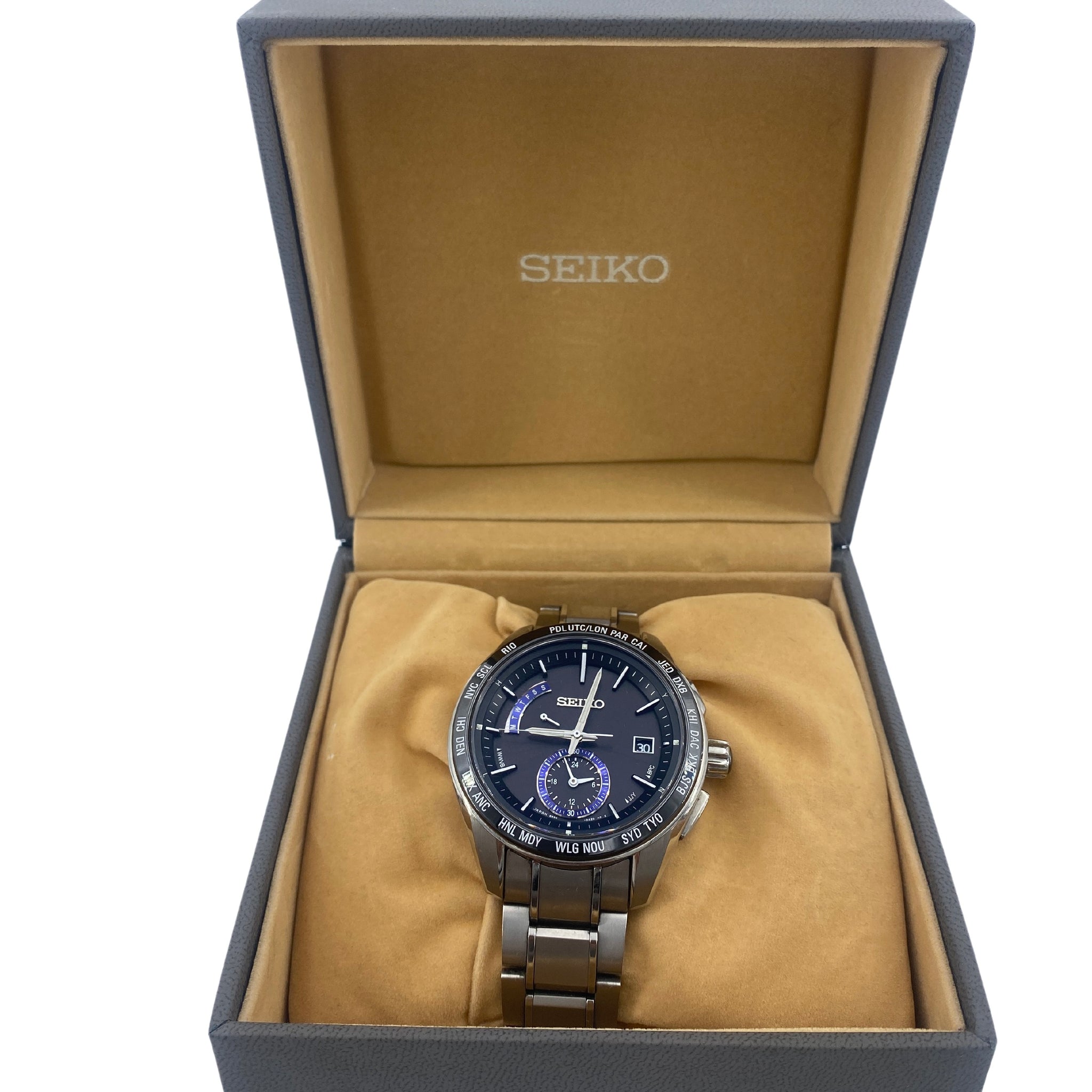 Seiko GPS Solar Silver Metal Watch 