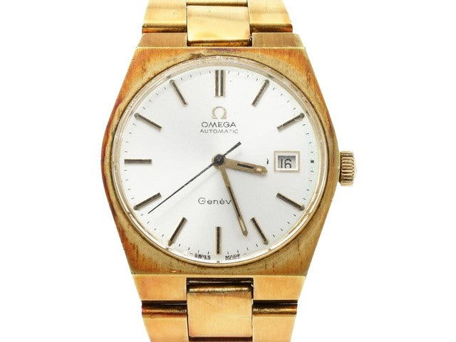 Omega Automatic Gold Metal Watch 