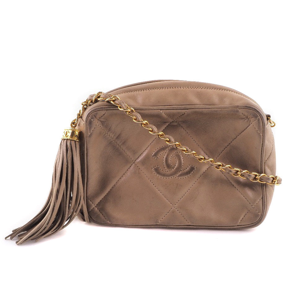 Chanel Camera Brown Leather Shoulder Bag