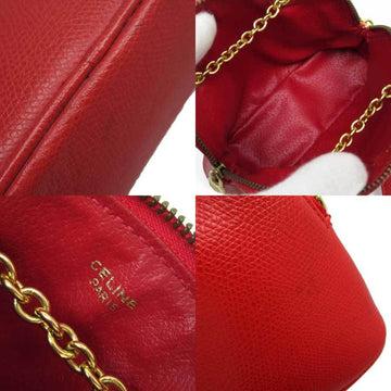 Céline Red Leather Clutch Bag