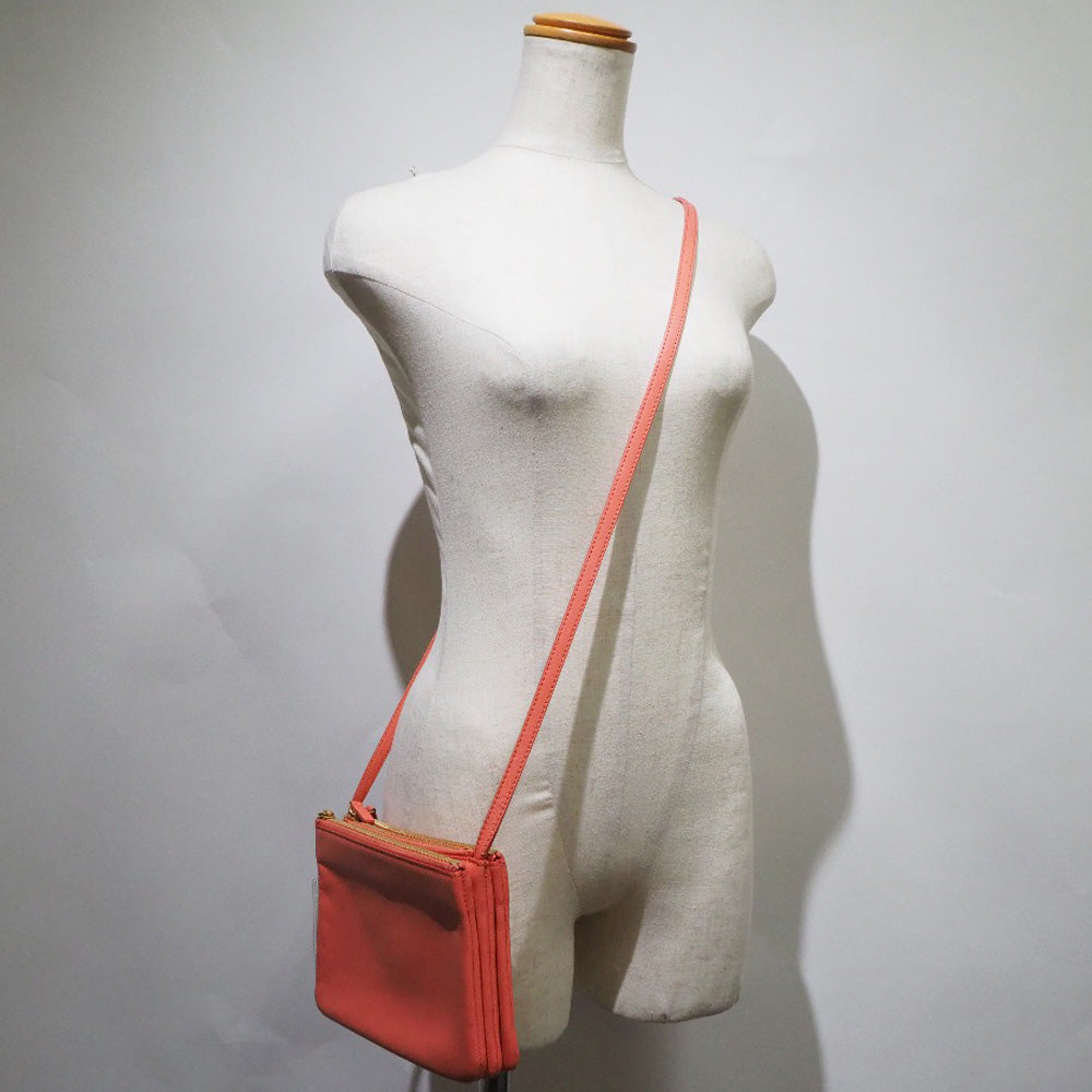 Céline Trio Orange Leather Shoulder Bag