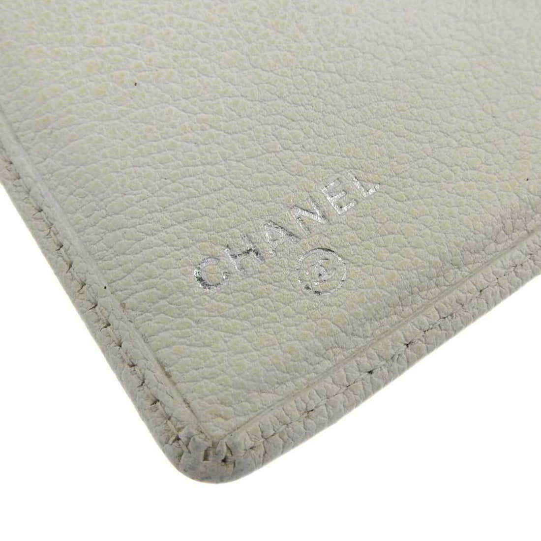 Chanel White Leather Wallet 