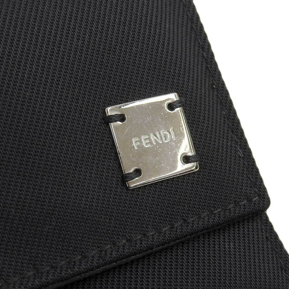 Fendi Black Canvas Wallet 